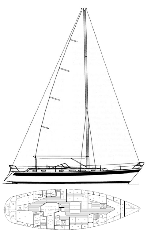 HALLBERG-RASSY 46 - Drawing