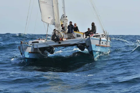 Tiki 38 sailing