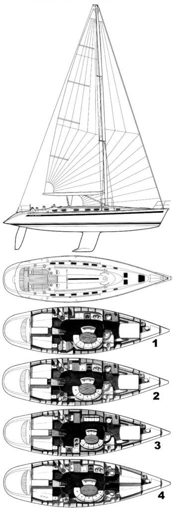 FIRST 53F5 (BENETEAU) - Drawing
