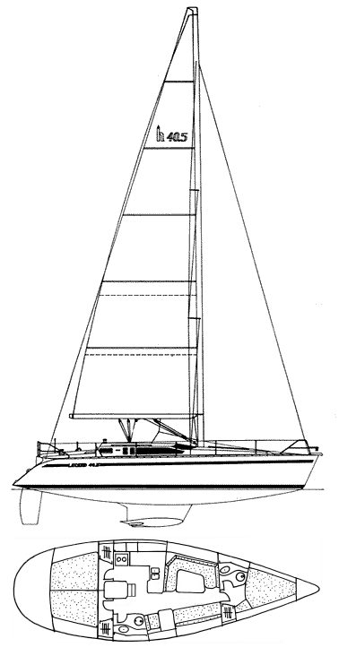 HUNTER 40.5 LEGEND - Drawing