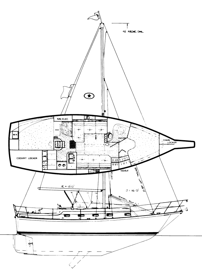 ISLAND PACKET 32 - Drawing
