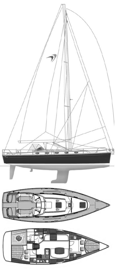 MOODY 41 CLASSIC - Drawing