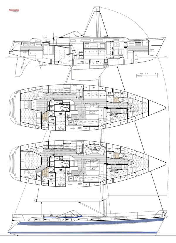 HALLBERG-RASSY 48 - Drawing