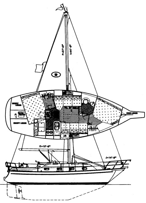 ISLAND PACKET 320 - Drawing