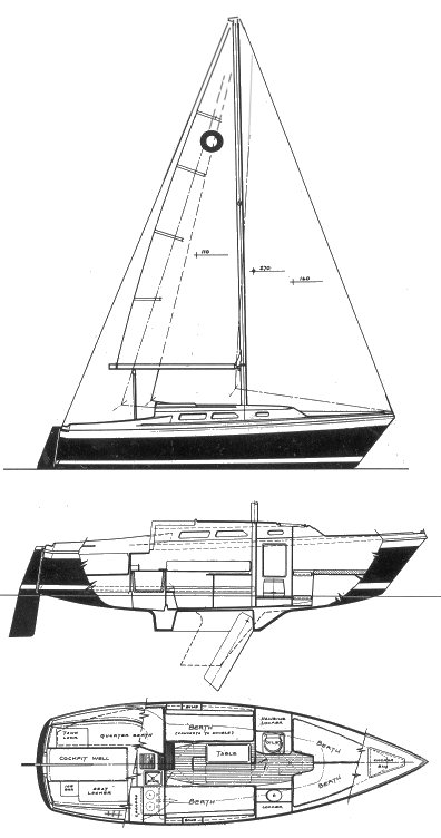 O'DAY 25 - Drawing