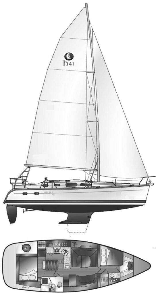 HUNTER 41 AC - Drawing
