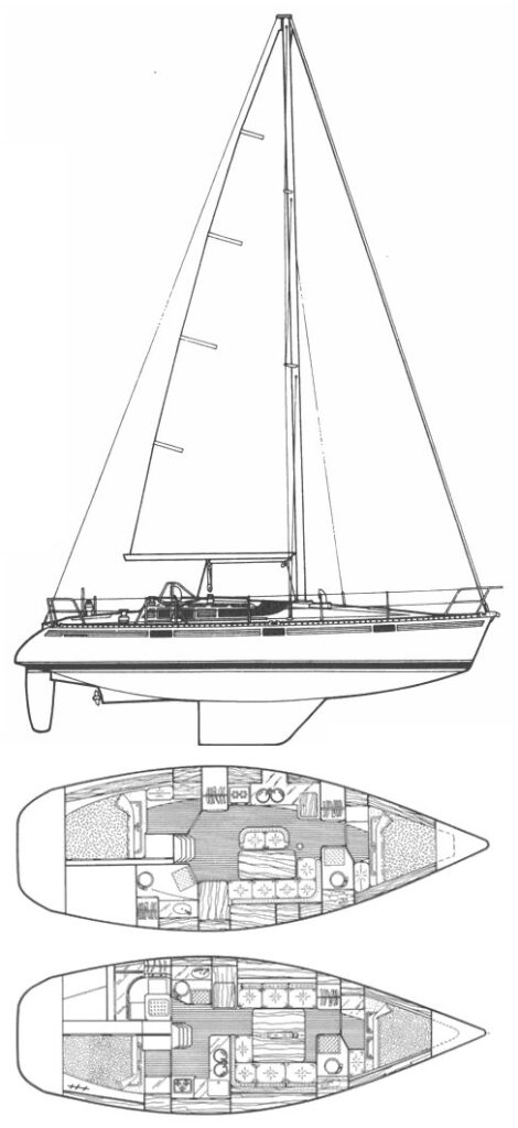 OCEANIS 390 (BENETEAU) - Drawing