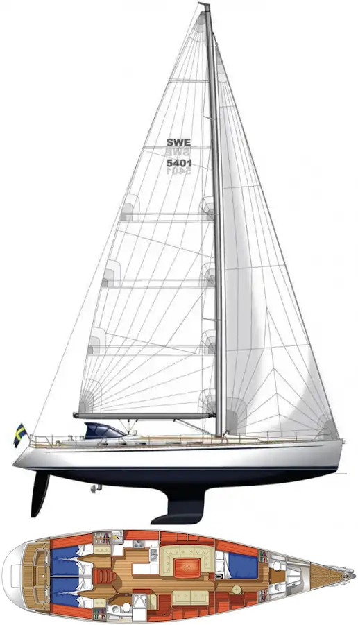 SWEDEN YACHTS 54 - Drawing