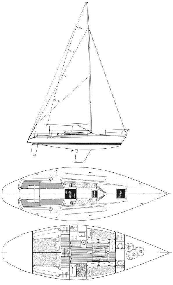 FIRST CLASS 12 (BENETEAU) - Drawing