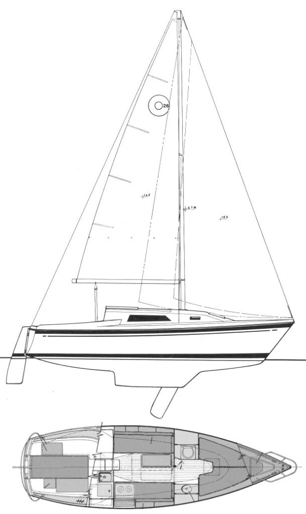 O'DAY 26 - Drawing